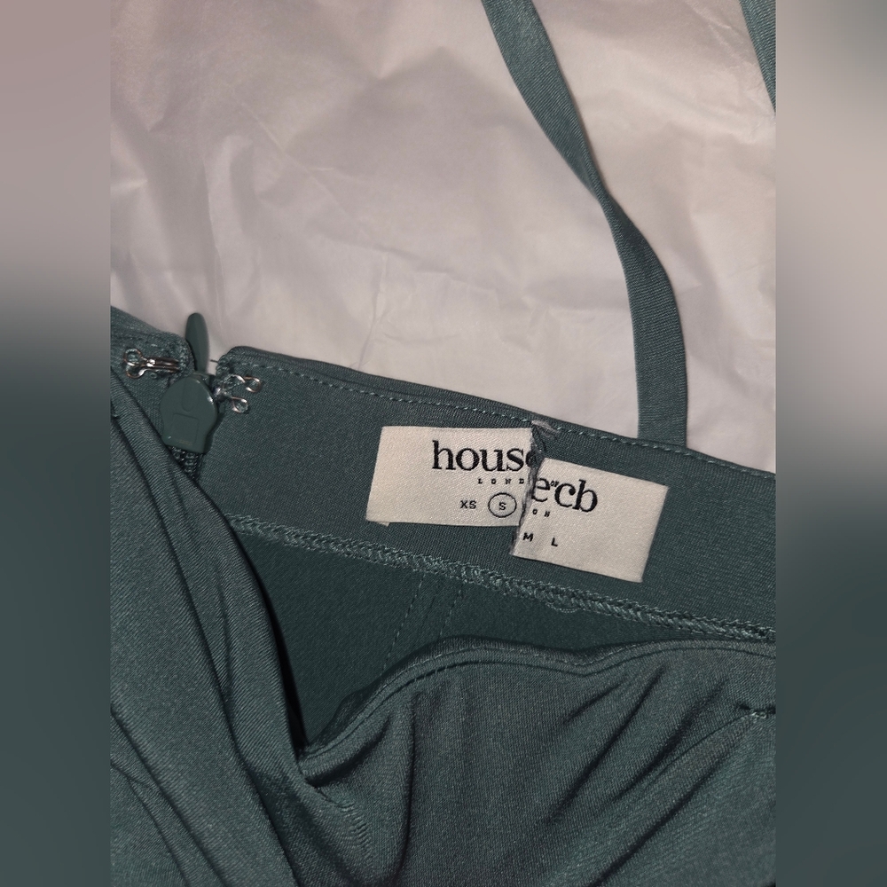 House of CB Emerald Green Maxi Slip Dress - Picture 11 of 15